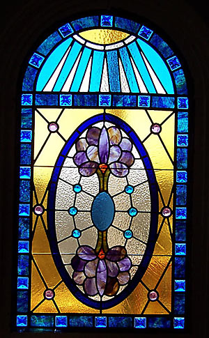 Stained glass window design by Michael Limberakis